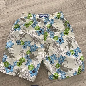 Vilebrequin lizard flower print swimsuit trunks